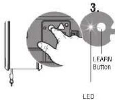 CHAMBERLAIN 050DCRJWFMC - Program a 893MAX remote control using the learn button on the garage door opener - 3