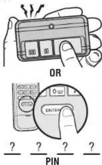 CHAMBERLAIN 050DCRJWFMC - To add, reprogram, or change a 893LM remote control/877LM keyless entry pin using the door control - 4