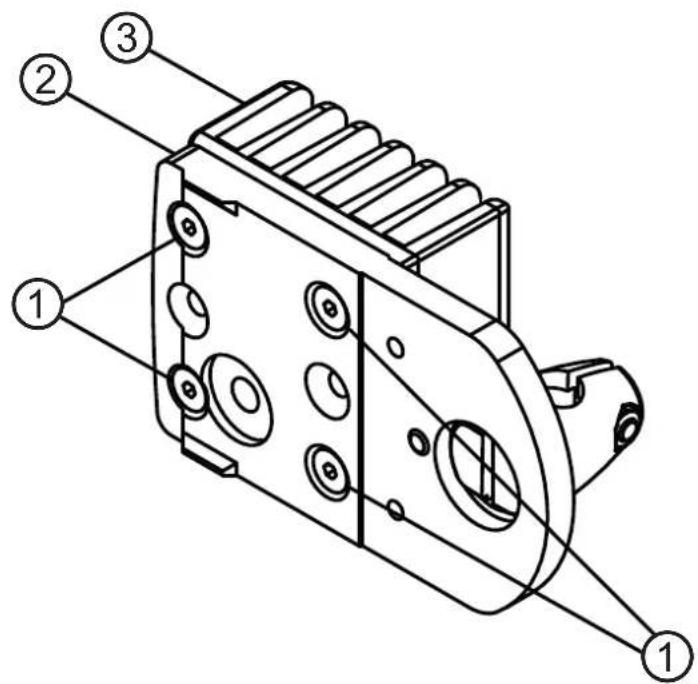 IFM E3D354 - Préparer l'E3D352 pour le fonctionnement vertical de l'appareil - 1
