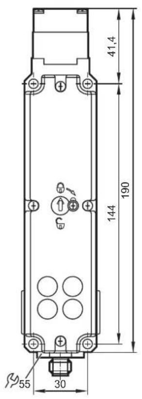 IFM AC904S - Schéma d'encombrement - 1