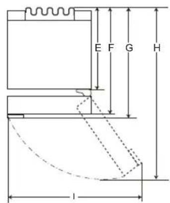 LG GBB72MCVBN - Dimensjoner og klaring - 2