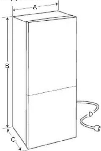 LG GBB72MCVBN - Dimensions and Clearances - 1