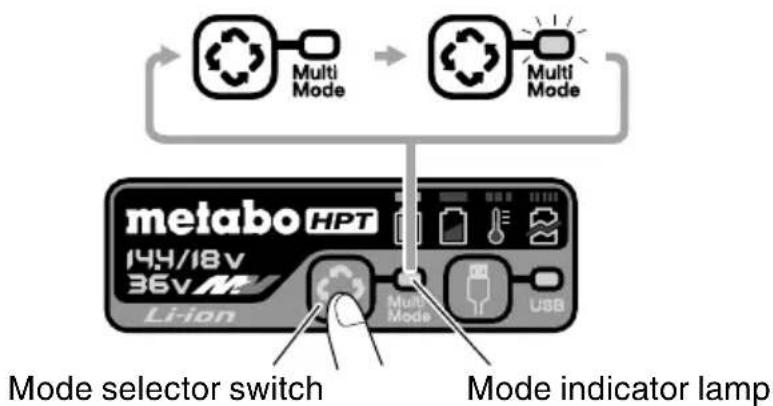HiKOKI UC18YTSL - CHARGING MODE SELECTION - 1