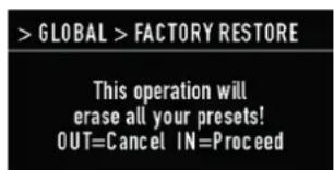 Studiologic SL Mixface - Factory restore (restauration des réglages d'usine) - 1