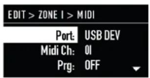 Studiologic SL Mixface - MIDI Settings (paramètres MIDI) - 1