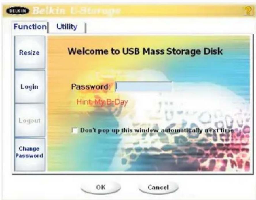 BELKIN F5U025TT128MB - Utilización del software (Belkin U-Storage) En la plataforma Windows (continuación) - 1