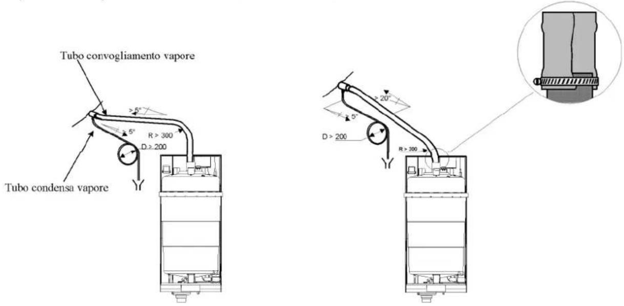 Carel CPY controller - Installation du tube de canalisation de la vapeur et de retour de la condensation - 2