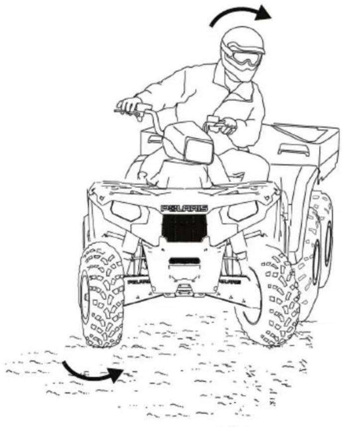 POLARIS Sportsman Big Boss 6x6 (2013) - Virage du vehicule - 1