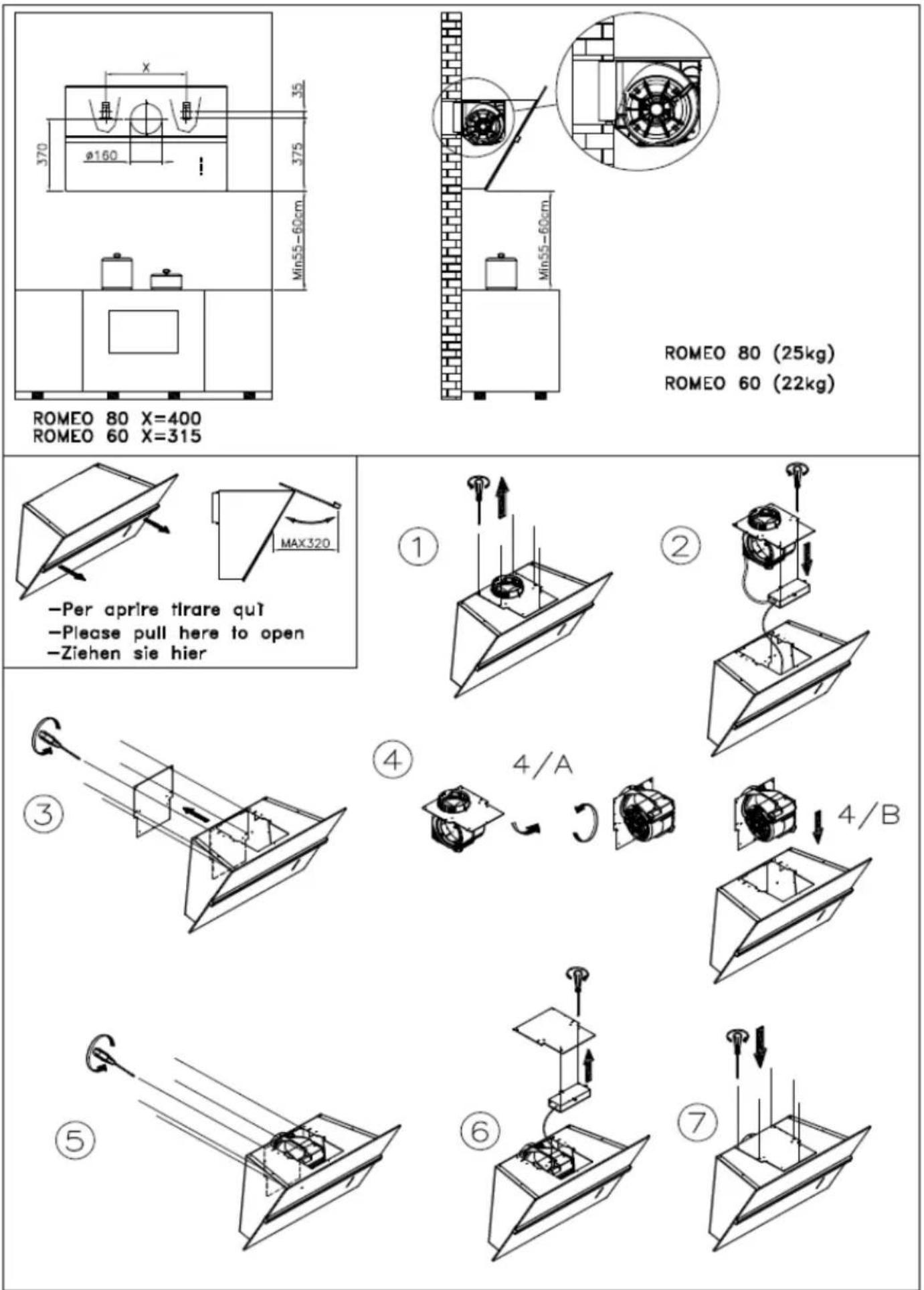 EICO Hamlet 60 N SM ECO - BEDIENUNGS-, WARTUNGS- UND INSTALLATIONSHANDBUCH ABZUGSHAUBE - 9