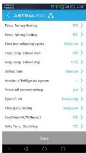 ASTRALPOOL EvoLine - Funzionamento dell'APP - 7