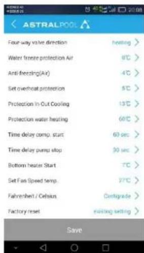 ASTRALPOOL EvoLine - Funzionamento dell'APP - 9