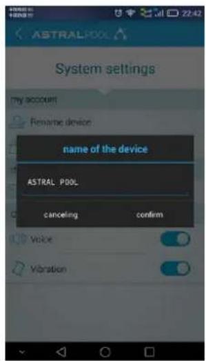 ASTRALPOOL EvoLine - Fonctionnement de l'application - 13