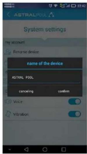 ASTRALPOOL EvoLine - 8). Gerät neu benennen - 4