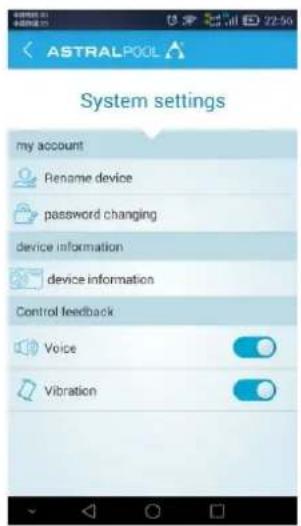 ASTRALPOOL EvoLine - Fonctionnement de l'application - 12
