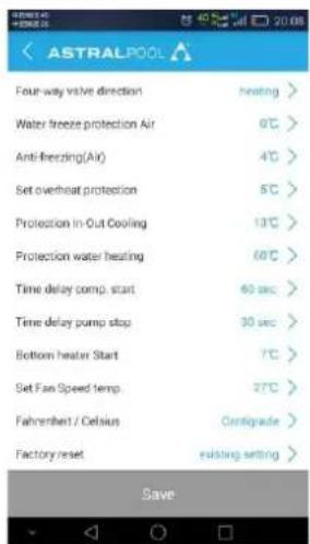 ASTRALPOOL EvoLine - Fonctionnement de l'application - 9