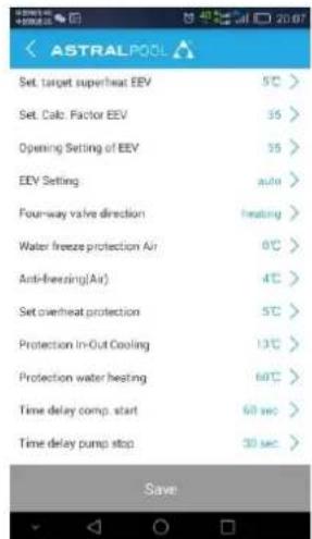 ASTRALPOOL EvoLine - Fonctionnement de l'application - 8