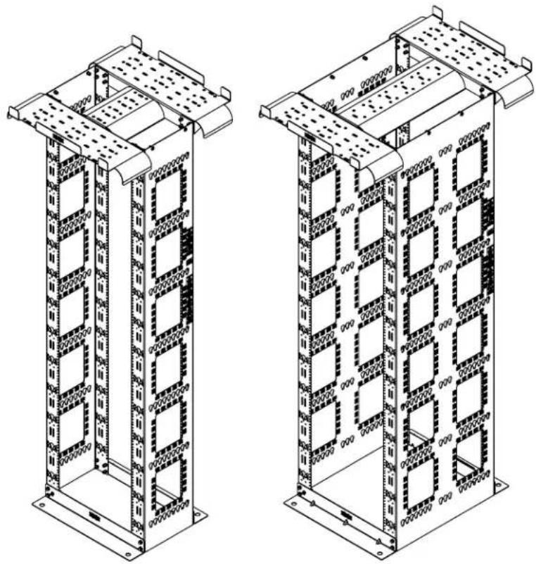 Tripp Lite SmartRack SR2POSTDP24HD - 2-Säulen-Racks mit offenem Rahmen - 1