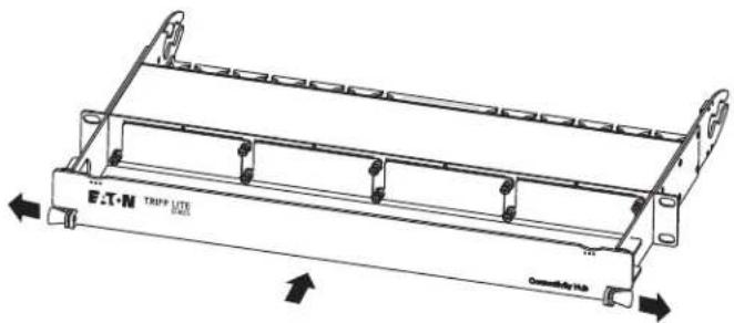 Tripp Lite N48400U - Installation du support de blindagedu panneau : - 1