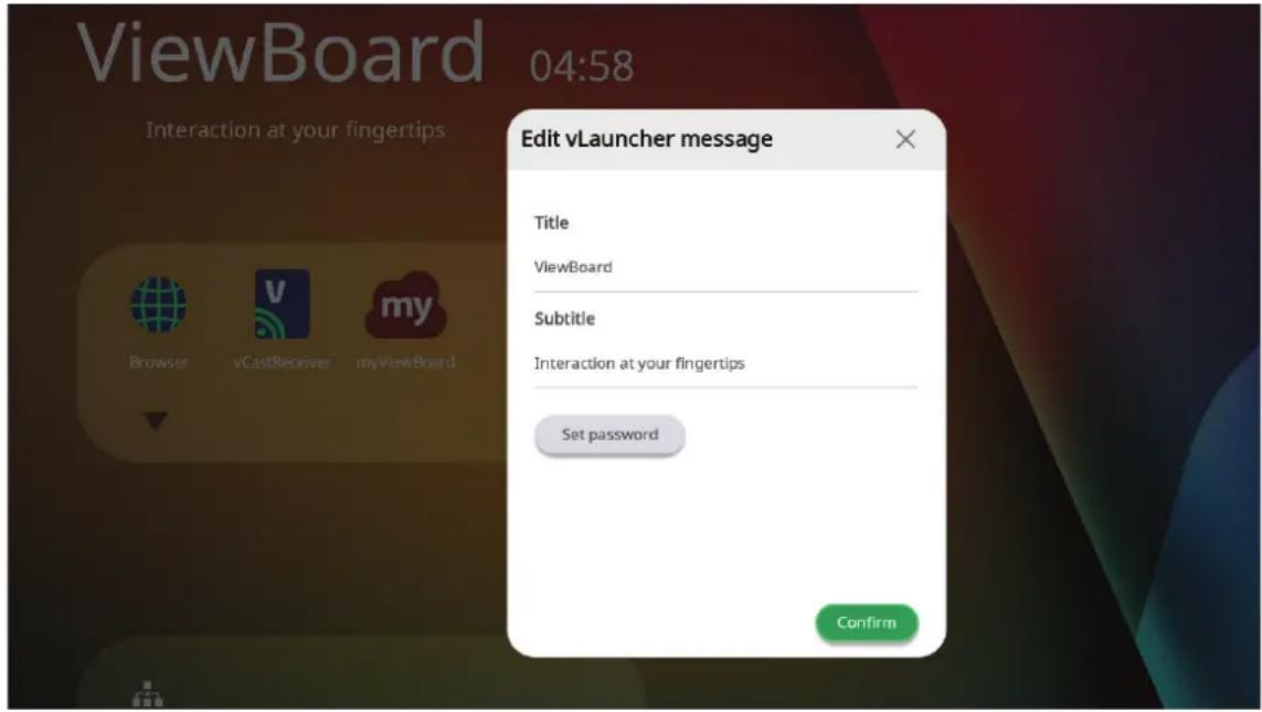 VIEWSONIC IFP5550E1 - Message vLauncher - 2