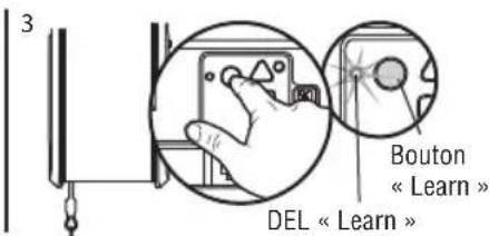 LIFT-MASTER 8500WMC - PROGRAMMER UNE COMMANDE À DISTANCE 893MAX EN UTILISANT LE BOUTON LEARN SUR L'OUVRE-PORTE DE GARAGE - 3