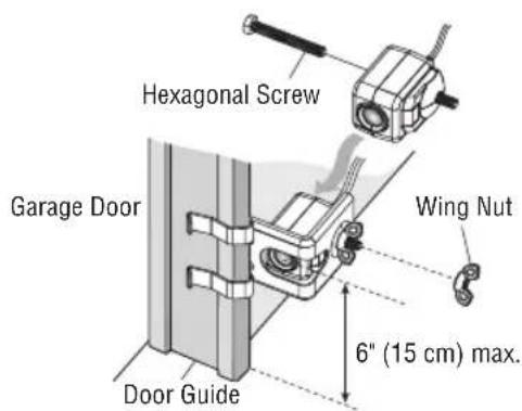 LIFT-MASTER 8500WMC - MOUNTING THE SAFETY REVERSING SENSORS - 1