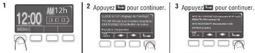 LIFT-MASTER 8500WMC - POUR AJOUTER, REPROGRAMMER OU MODIFIER UNE TELÉCOMMANDE OU UN SYSTème D'ENTREE SANS CLE À L'AIDE DE LA COMMANDE DE LA PORTE - 1