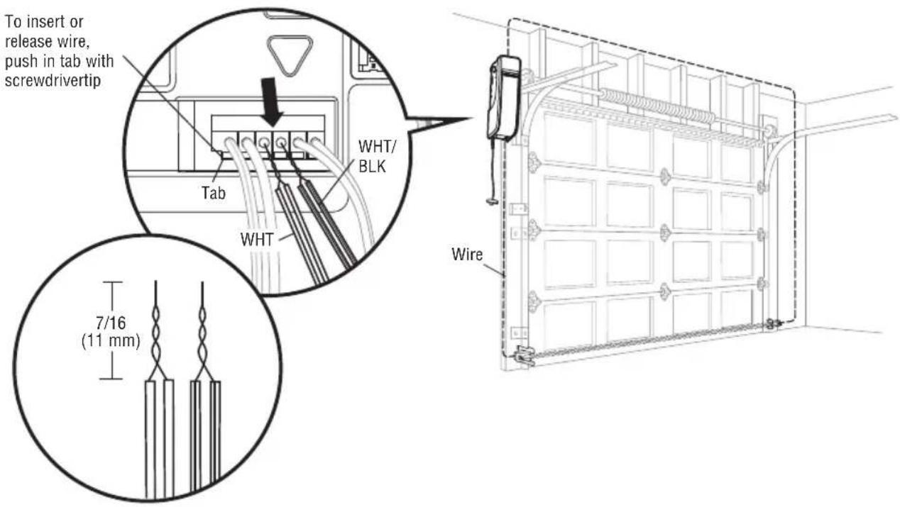 LIFT-MASTER 8500WMC - WIRE THE SAFETY REVERSING SENSORS - 1