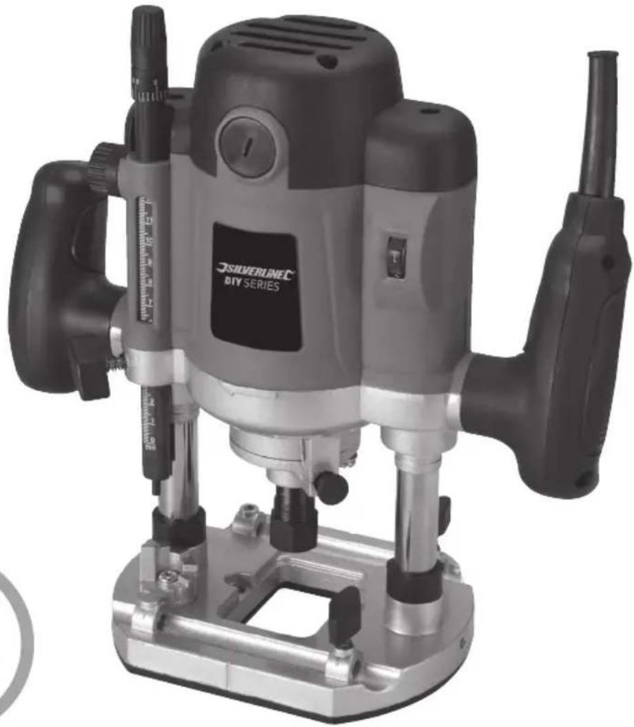 SILVERLINE 264895 - 1500W Plunge Router 1 / 2'' - 2