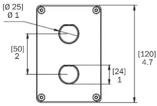 Tripp Lite N206FP01IND - N206-SB01-IND Surface Mount Box Dimensions - 2