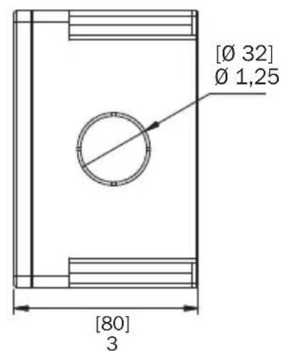 Tripp Lite N206FP01IND - Dimensions du boîtier monté en surface N206-SB01-IND - 3
