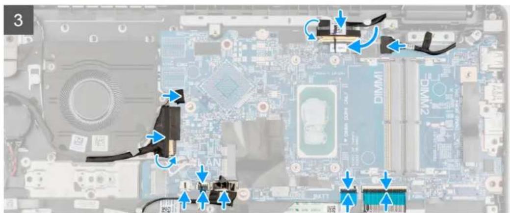 DELL Latitude 3520 - Figure 4. Connecteurs de la carte système - 4