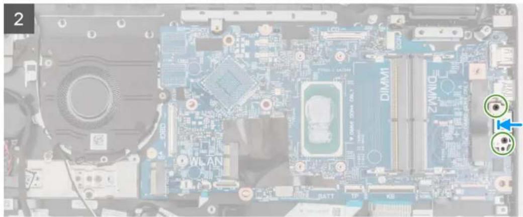 DELL Latitude 3520 - Figure 4. Connecteurs de la carte système - 3