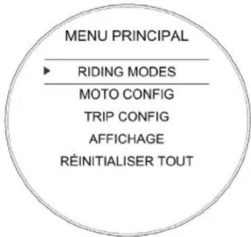 TRIUMPH Scrambler 1200 XC (2019) - Menu principal - 1