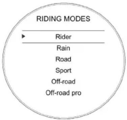 TRIUMPH Scrambler 1200 XC (2019) - Modes de conduite - 1
