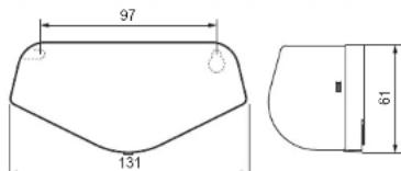 OPTEX OM106C - Dimensions extérieures et noms des pieces - 1
