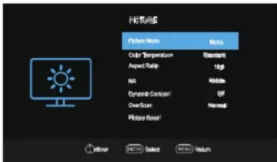OK ODL 32850HCTB - Picture Menu - 1