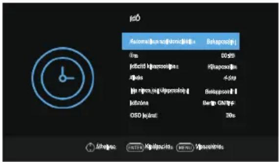 OK ODL 32850HCTB - Time (Idó) Menu - 1
