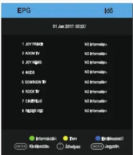 OK ODL 32850HCTB - PROGRAMME GUIDE (EPG) (DTV üzemmodban) - 1