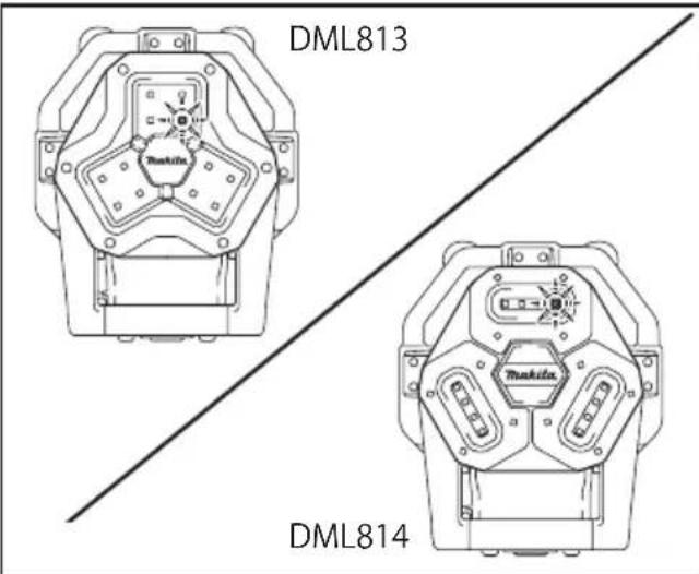 MAKITA DML813 - Como alterar a intensidade luminosa - 1
