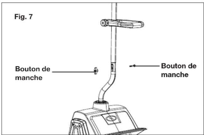 Snow Joe 24VSS13CT - Raccordement des éléments du manche - 4