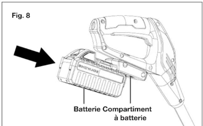 Snow Joe 24VSS13CT - Démarrage de la machine - 1