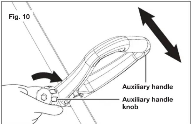 Snow Joe 24VSS13CT - Positioning the Auxiliary Handle - 1