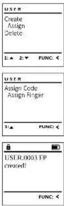 Burg Wächter WS Office 801 E - Sous-menu administrateur/utilisateur/affector/affector un code - 1