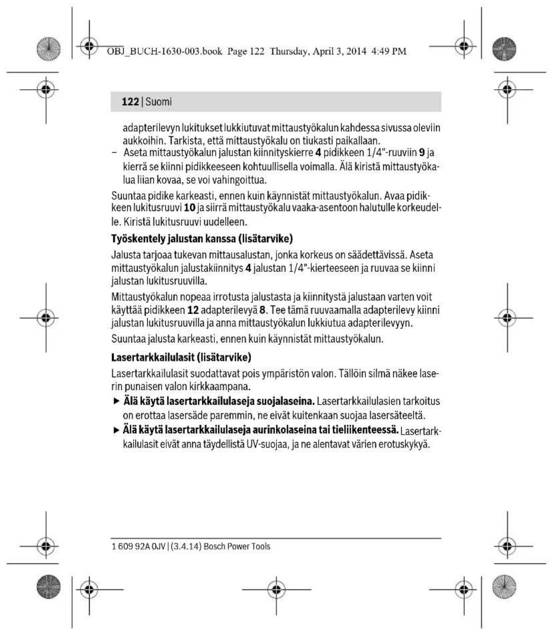 BOSCH Quigo II - Kiinnitys pidikkeeseen (katso kuva A) - 7