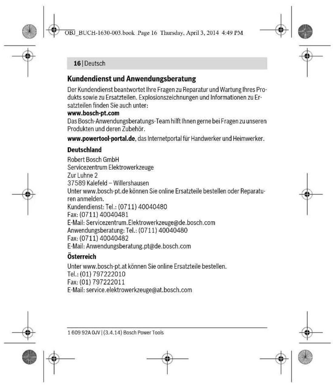 BOSCH Quigo II - Wartung und Reinigung - 8