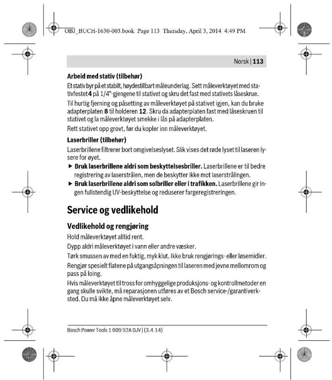 BOSCH Quigo II - Sikkerhetsinformasjon - 32