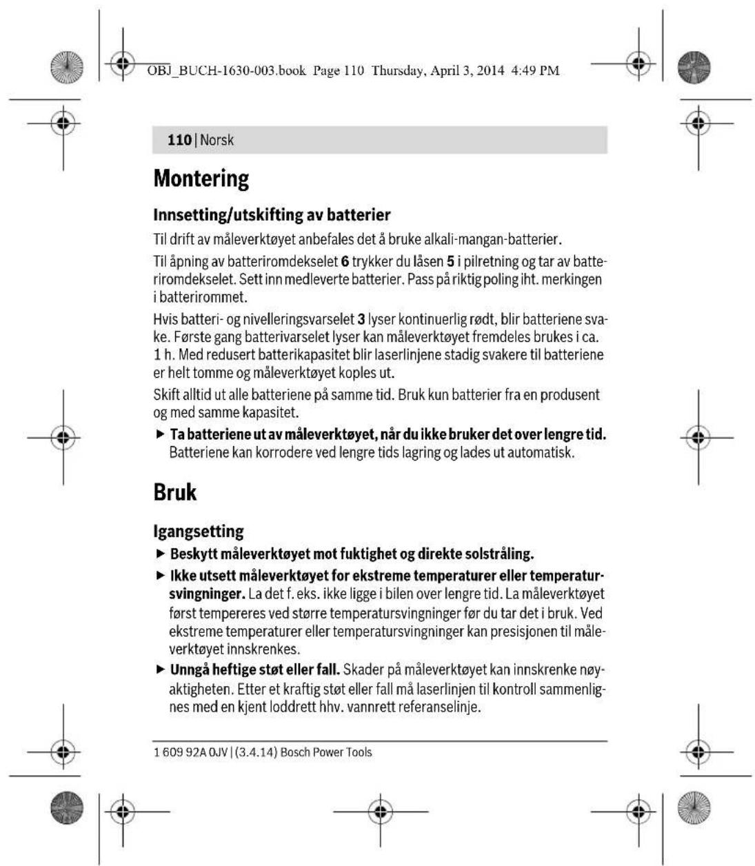 BOSCH Quigo II - Sikkerhetsinformasjon - 22