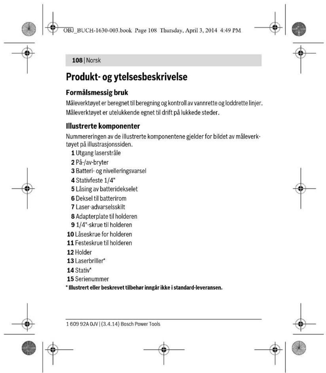 BOSCH Quigo II - Sikkerhetsinformasjon - 20