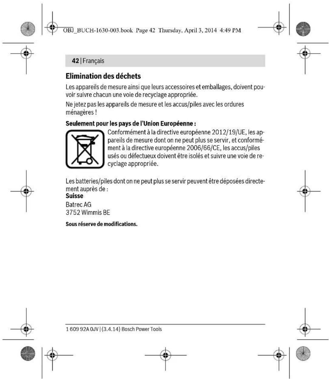 BOSCH Quigo II - Montage avec embase de fixation (voir figure A) - 11