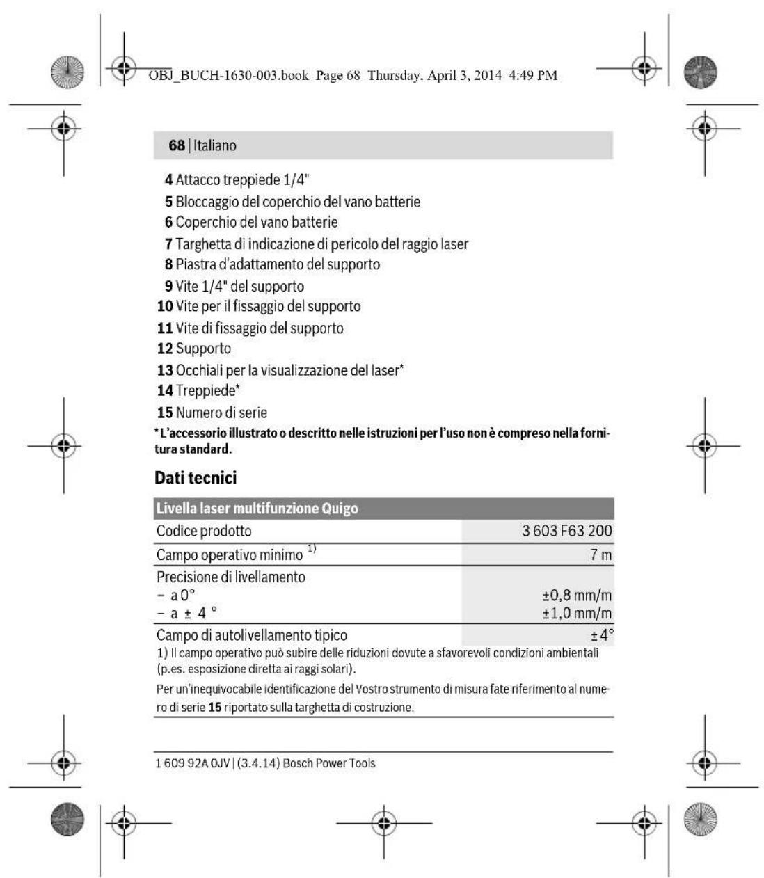 BOSCH Quigo II - Componenti illustrati - 7